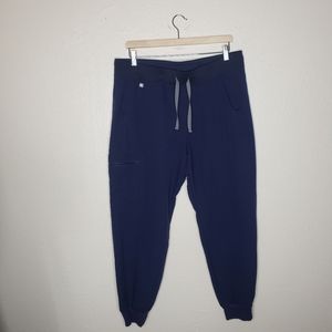 Figs Zamora Navy Blue Scuba Joggers